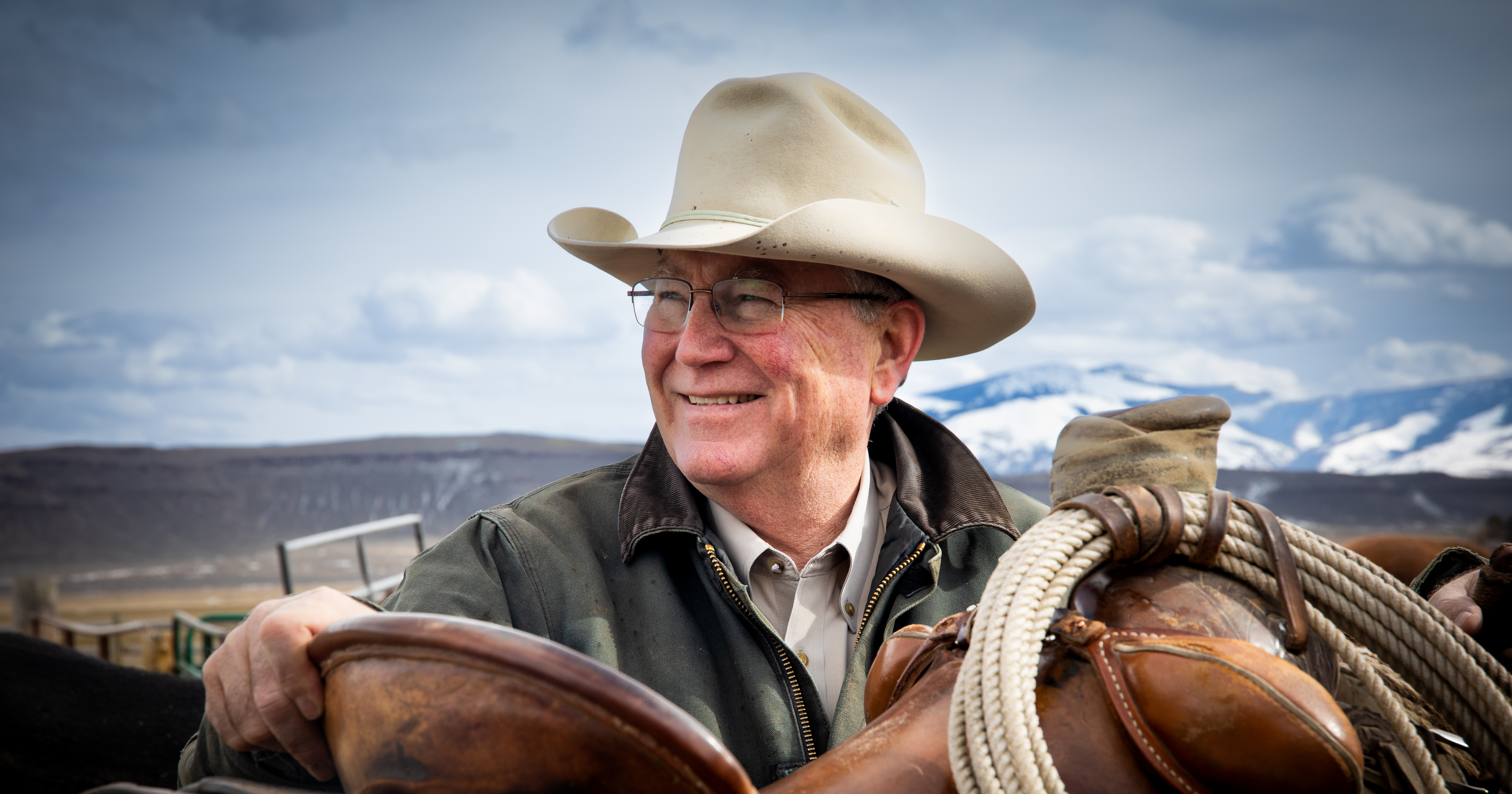 Scott Bedke with saddle